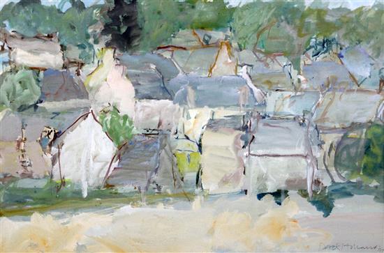 Derek Holland (b.1927) Daoulas, Brittany, 14 x 21in.